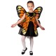 Πεταλούδα πορτοκαλί με φτερά στολή για κορίτσια 