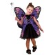 Πεταλούδα μοβ με φτερά στολή για κορίτσια 