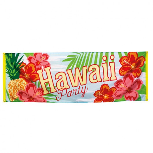 Μπάνερ πολυέστερ Hawaii party 74x220cm