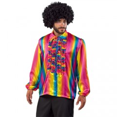 Disco 70s στολή Ανδρική πολύχρωμο πουκάμισο
