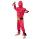 Ninja Μαχητής κόκκινη στολή για αγόρια