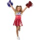 Cheerleader στολή κόκκινης μαζορέτας για κορίτσια