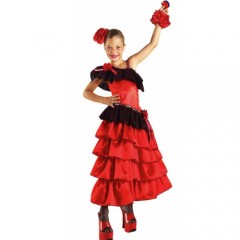 Φλαμένκο ο σπανιόλικος χορός στολή για κορίτσια που χορεύουν με πάθος