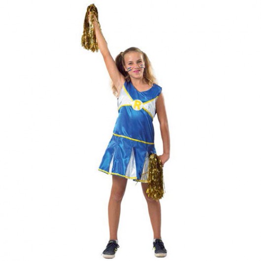 Cheerleader στολή μπλε μαζορέτας για κορίτσια