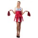 Cheerleader κόκκινη στολή μαζορέτας ενηλίκων 