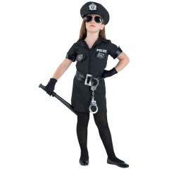 Αστυνομικίνα δυναμική στολή για κορίτσια με φόρεμα 