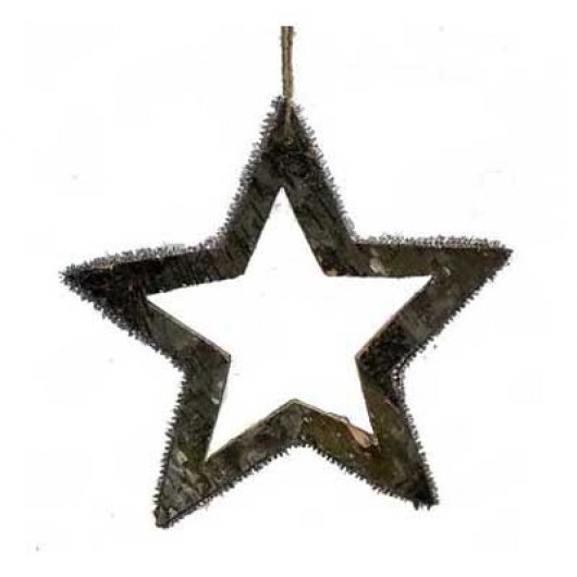 Ξύλινο διακοσμητικό αστέρι από φλοιό 22cm
