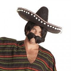 Καπέλο Μεξικανού ψάθινο σε τρία χρώματα  