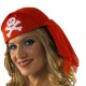 Καπέλο Πειρατή μαντήλι σε κόκκινο και μαύρο χρώμα 