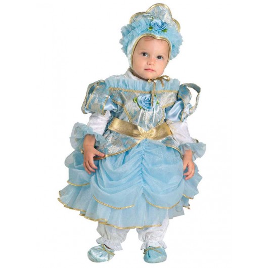 Πριγκίπισσα μπεμπέ γαλάζια στολή για μωράκια 