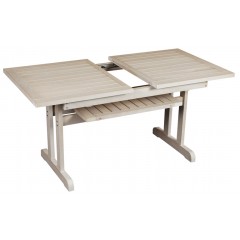 Φοίβος τραπέζι επεκτεινόμενο  από ξύλο οξιάς 145x83~190cm λευκό