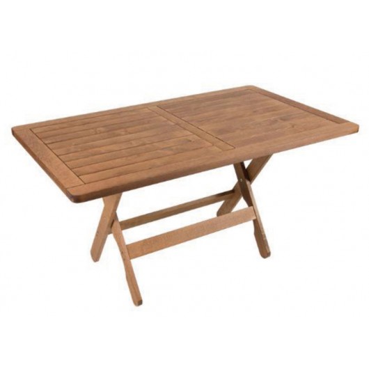 Ναυσικά Τραπέζι ξύλινο οξιάς πλαίσιο 140x85 cm καρυδί