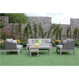 Libre set σαλόνι κήπου wicker με τριθέσιο καναπέ και δύο τραπεζάκια