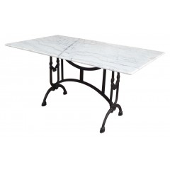 Μεταλλικό Παραλληλόγραμμο Τραπέζι Με Μάρμαρο 140 x 80cm