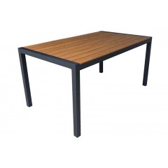 Τραπέζι MADISON140X080X072cm με τάβλες Polywood Walnut