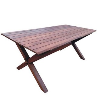 Τραπέζι 180x90cm σταθερό από ξύλο meranti