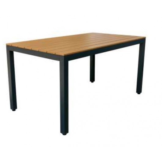 Τραπέζι MADISON150X090X072cm με τάβλες Polywood Walnut