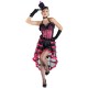 Moulin Rouge στολή ενηλίκων χορεύτριας καμπαρέ με καπελίνο 
