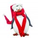 Πιγκουίνος με κόκκινο σκούφο και κασκόλ 26cm
