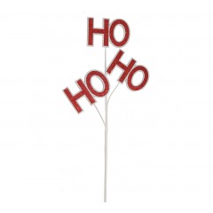 Χριστ/κο κλαδί "Ho Ho Ho", κόκκινο,58cm