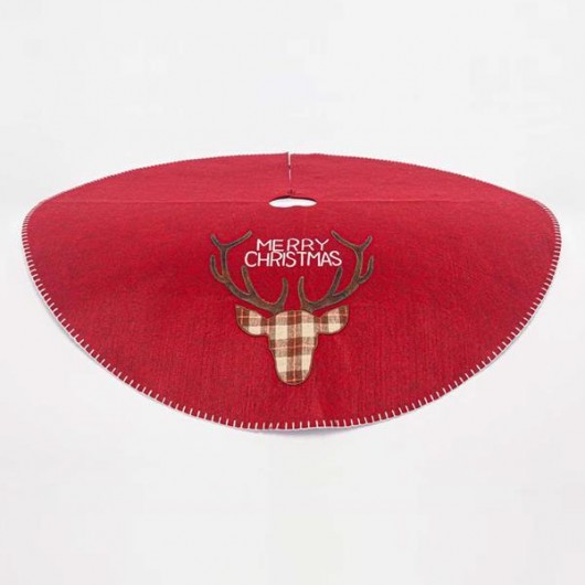 Ποδιά κόκκινη, με τάρανδο "merry christmas", 90cm