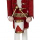 Χριστουγεννιάτικο ξύλινο μολυβένιο στρατιωτάκη κόκκινο-λευκό με τύμπανο 120εκ